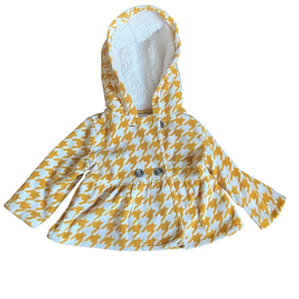 Carter's Yellow and White Houndstooth Jacket